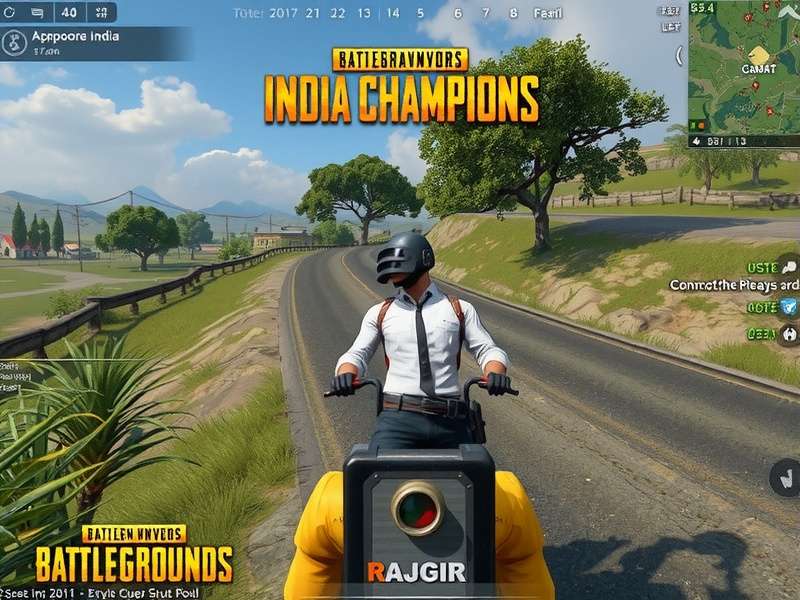 PUBG India Champions gameplay showing Indian team in action on Rajgir map